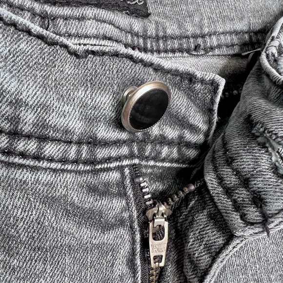 Vanilla Star Y2K Acid Wash Crackle Skinny Denim Jeans Girls 12 - Picture 6 of 9